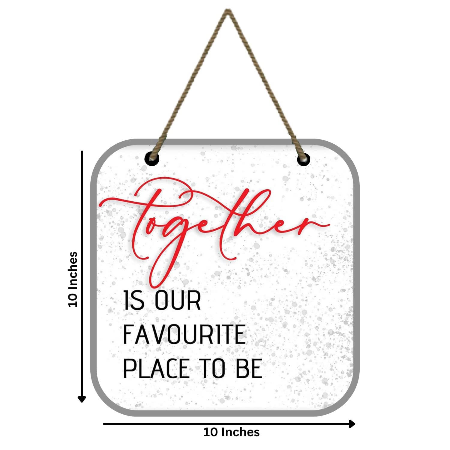 Webelkart Decorative Together Is Our Favourite Place To Be Wooden Wall Hanging/Wall Sculpture For Home And Living Room/Wall Deco